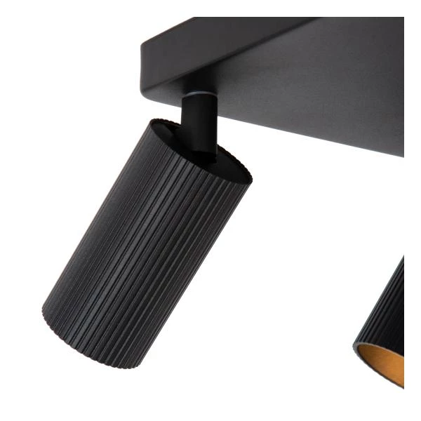 Lucide CLUBS - Ceiling spotlight - 4xGU10 - Black - detail 2